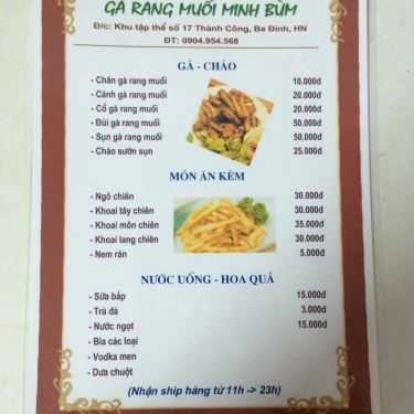 Thực đơn- Ăn vặt Minh Bùm - Chân Gà Rang Muối