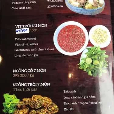 Thực đơn- Nhà Hàng Hiệp Gà Ò Ó O