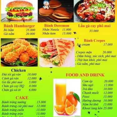 Thực đơn- Cafe Kem 1102 - Kem & Các Món Ăn Vặt