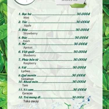 Thực đơn- Cafe NTEA Drink - Đội Cấn