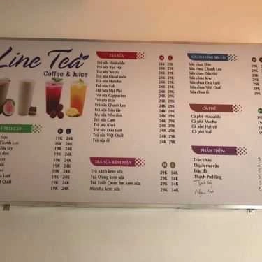 Thực đơn- Line Tea - Coffee & Juice - Vĩnh Ngọc