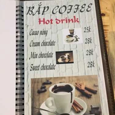 Thực đơn- Bắp Coffee
