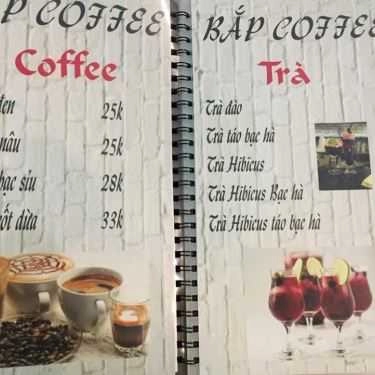 Thực đơn- Bắp Coffee