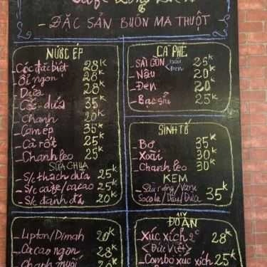 Thực đơn- Long Biên Cafe