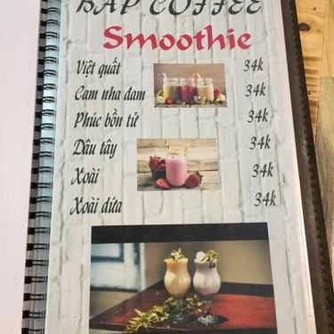 Thực đơn- Bắp Coffee