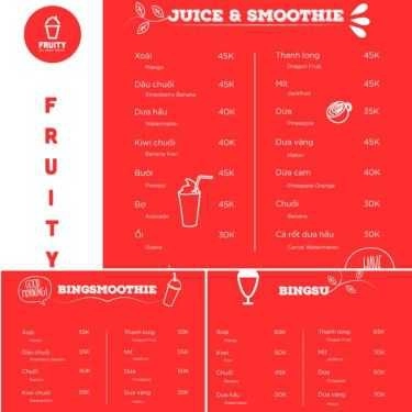 Thực đơn- Cafe Fruity - Drink & Dessert