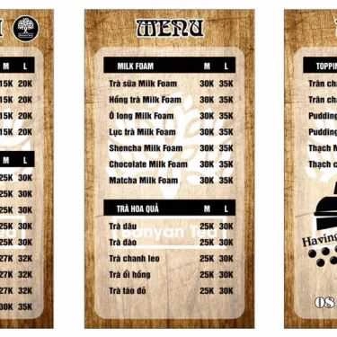 Thực đơn- Cafe Trà Sữa Banyan Tea