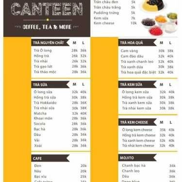 Thực đơn- The Canteen - Coffee & Tea