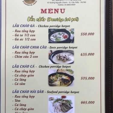 Thực đơn- Nhà Hàng Food's Air - Lẩu Hơi Nhật Bản