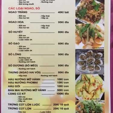 Thực đơn- Ăn vặt Phượng Ốc Hải Phòng