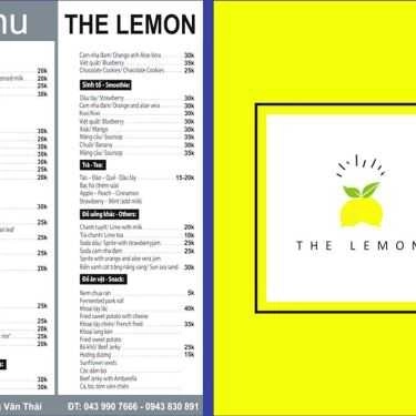 Thực đơn- The Lemon Coffee