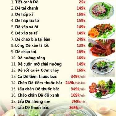 Thực đơn- Nhà Hàng Tuyết - Bia Hơi Hà Nội