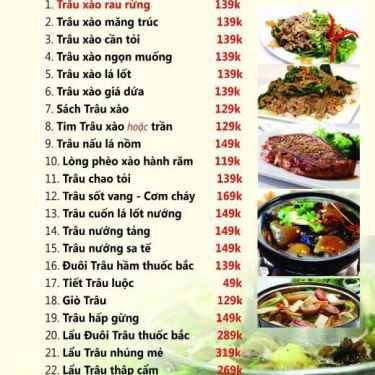 Thực đơn- Nhà Hàng Tuyết - Bia Hơi Hà Nội