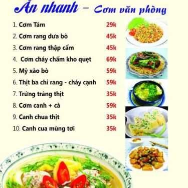 Thực đơn- Nhà Hàng Tuyết - Bia Hơi Hà Nội