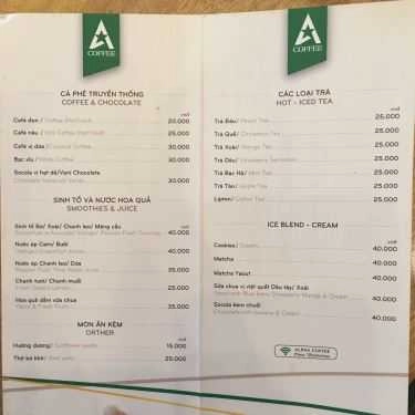 Tổng hợp- Alpha Coffee