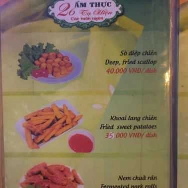 Thực đơn- Ăn vặt Ẩm Thực 26 - Đồ Ăn Nhanh