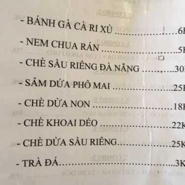 Thực đơn- Ăn Vặt Tây Hồ - Bánh Gà Giòn & Bánh Mì Thịt Xiên
