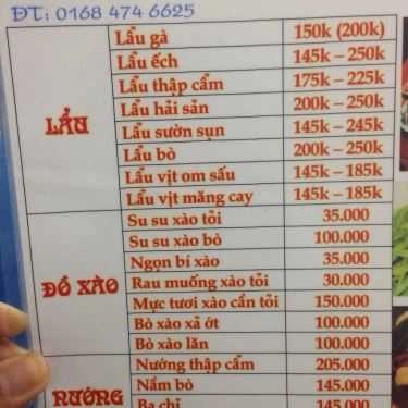 Thực đơn- Ăn vặt Anh Chung - Ốc & Cút Lộn