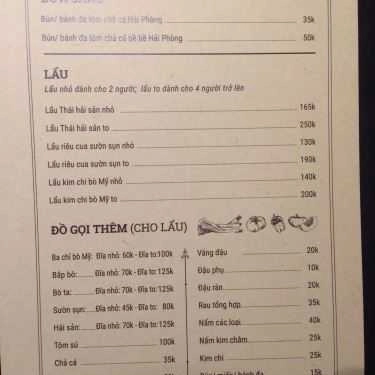 Thực đơn- Ann Bistro - Food & Coffee