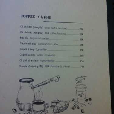 Thực đơn- Ann Bistro - Food & Coffee