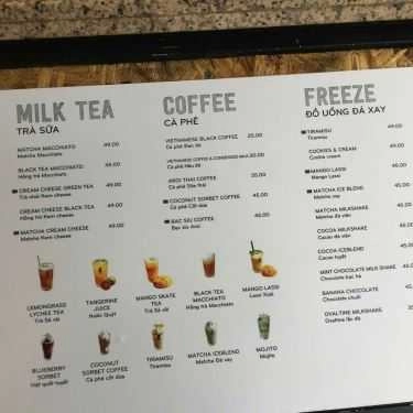 Thực đơn- Aroi Dessert Cafe - Trần Đại Nghĩa
