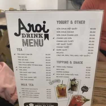 Thực đơn- Aroi Dessert Cafe - Trần Đại Nghĩa