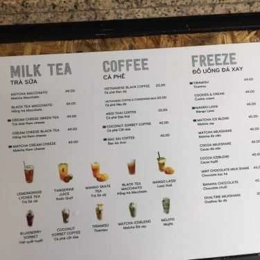 Thực đơn- Aroi Dessert Cafe - Trần Đại Nghĩa