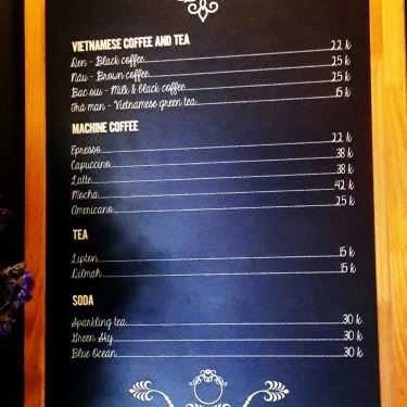 Thực đơn- Aura Coffee - Phó Đức Chính