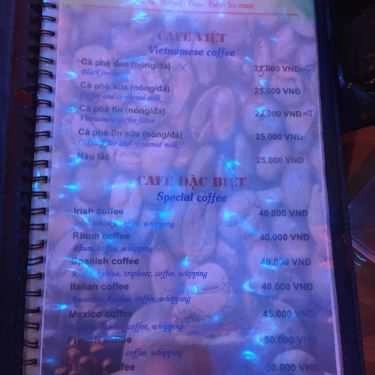 Thực đơn- Avatar Cafe