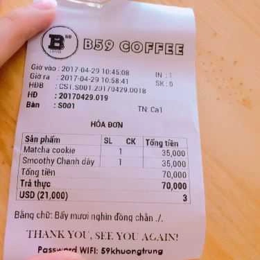 Tổng hợp- B59 Coffee - Khương Trung