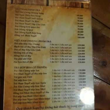 Thực đơn- Cafe Bạch Hạc Trà - Tô Hiệu