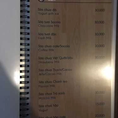 Thực đơn- Ban Mai Cafe - Vệ Hồ