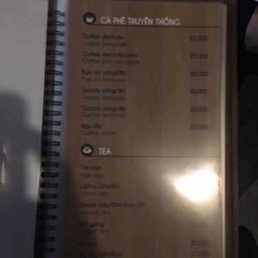 Thực đơn- Ban Mai Cafe - Vệ Hồ
