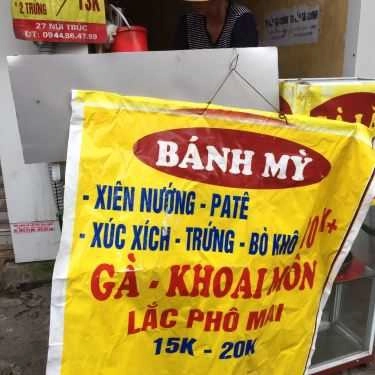 Thực đơn- Bánh Mì & Đồ Ăn Vặt - Núi Trúc
