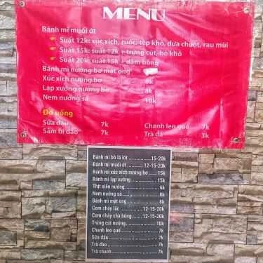 Thực đơn- Ăn vặt Bánh Mì Nướng Sài Gòn - Chùa Láng