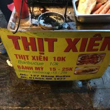 Thực đơn- Ăn vặt Bánh Mì Thịt Xiên - Hàng Buồm