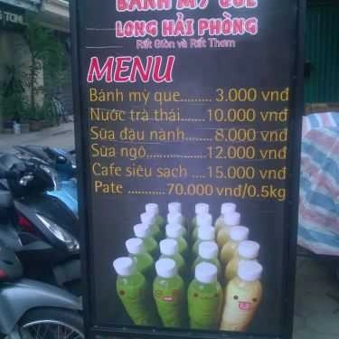 Thực đơn- Ăn vặt Long Hải Phòng - Bánh Mì Que