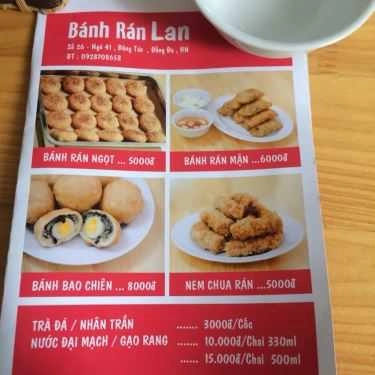 Thực đơn- Ăn vặt Bánh Rán Lan