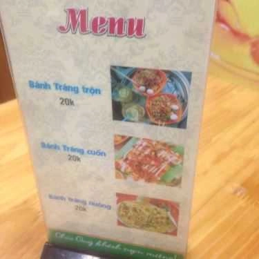 Thực đơn- Ăn vặt Bánh Tráng Sài Gòn - Trần Quốc Hoàn