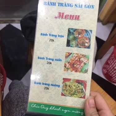 Thực đơn- Ăn vặt Bánh Tráng Sài Gòn - Trần Quốc Hoàn