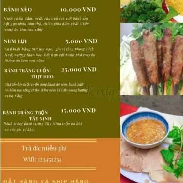 Thực đơn- Ăn vặt Bánh Xèo Nem Lụi E1