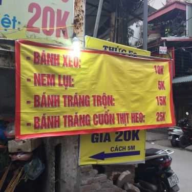 Thực đơn- Ăn vặt Bánh Xèo Nem Lụi E1