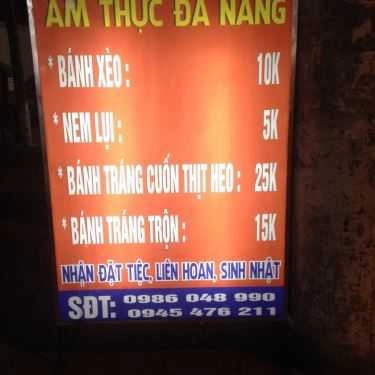 Thực đơn- Ăn vặt Bánh Xèo Nem Lụi E1