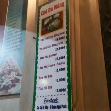Thực đơn- Bảo An - Cafe & Chè Đà Nẵng
