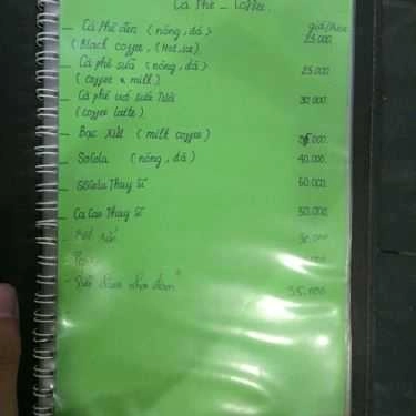 Thực đơn- BAOS Cafe - Nguyễn Công Hoan