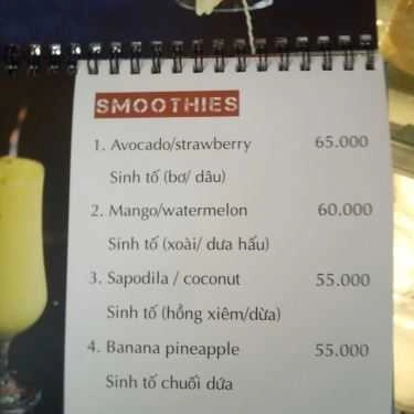 Thực đơn- Baron Coffee