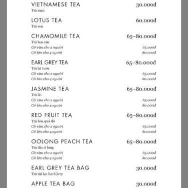 Thực đơn- Baron Coffee