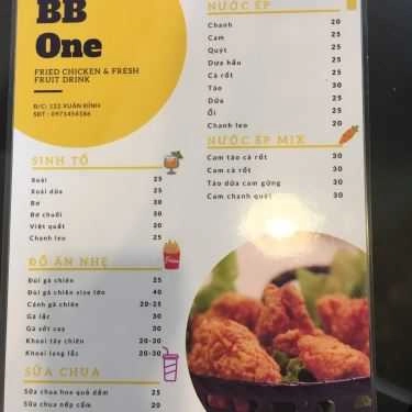 Thực đơn- Cafe BB One - Fast Food & Drink