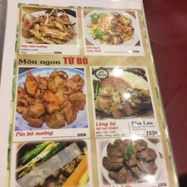 Thực đơn- Quán Nhậu BBQ Bụi - Bia Tự Do