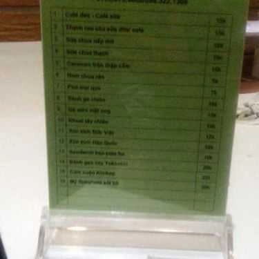 Thực đơn- Cafe Be One - Nguyễn Văn Ngọc